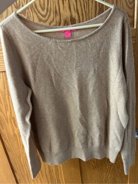 Lilly Pulitzer Neutral Taupe Crewneck Sweater